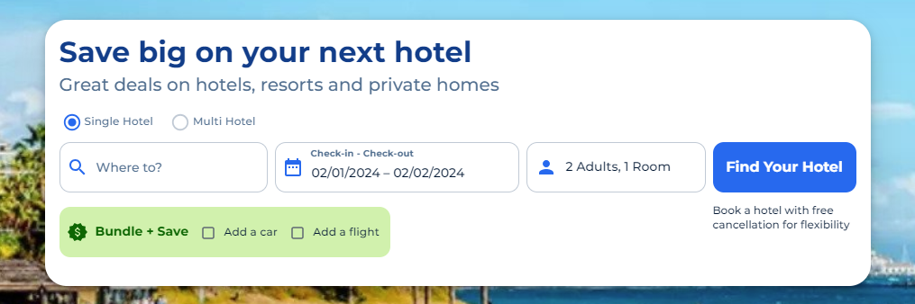 priceline Hotel Search